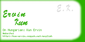 ervin kun business card